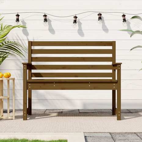 Tuinbank 109x48x91,5 cm massief grenenhout honingbruin 1