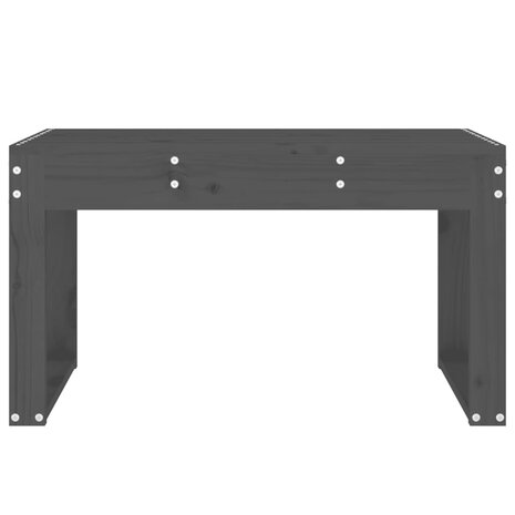 Tuinbank 80x38x45 cm massief grenenhout grijs 3