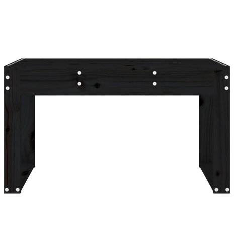 Tuinbank 80x38x45 cm massief grenenhout zwart 3