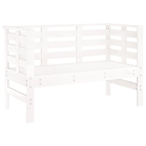 Tuinbankje 111,5x53x71 cm massief grenenhout wit 2