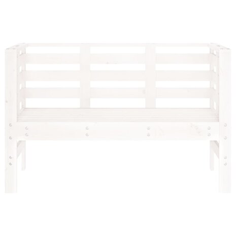 Tuinbankje 111,5x53x71 cm massief grenenhout wit 4