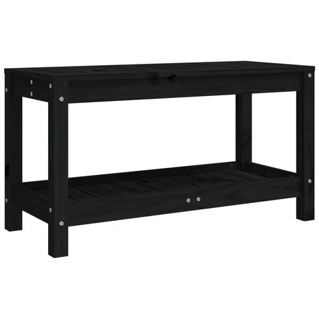 Tuinbank 82,5x35x45 cm massief grenenhout zwart 5