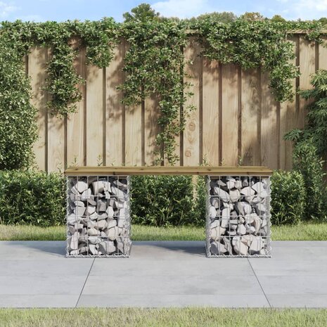 Tuinbank schanskorfontwerp 103x31x42 cm geïmpregneerd hout 1