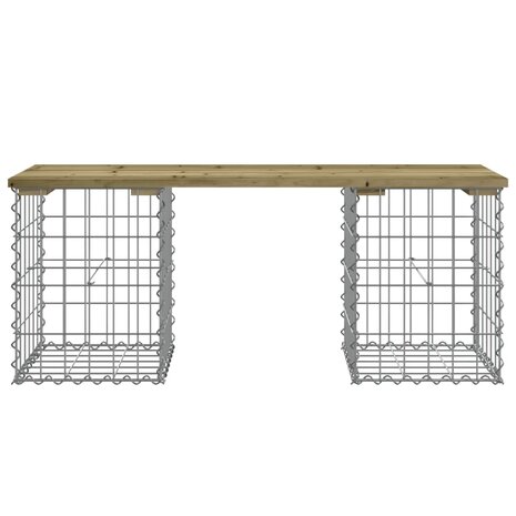 Tuinbank schanskorfontwerp 103x31x42 cm geïmpregneerd hout 5