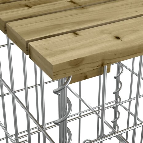 Tuinbank schanskorfontwerp 103x31x42 cm geïmpregneerd hout 6