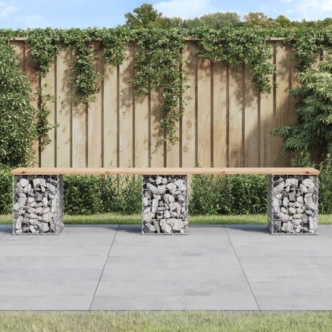 Tuinbank Schanskorfontwerp 203x31x42 cm massief grenenhout 1