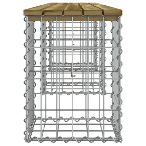Tuinbank schanskorfontwerp 203x31x42 cm geïmpregneerd hout 4