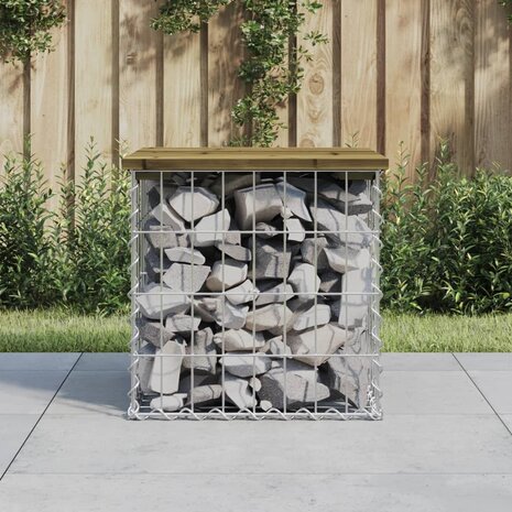 Tuinbank schanskorfontwerp 43x44x42 cm geïmpregneerd grenenhout 1