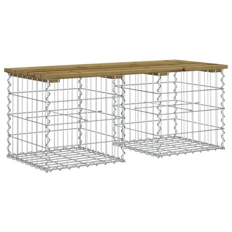 Tuinbank schanskorfontwerp 103x44x42 cm geïmpregneerd hout 5