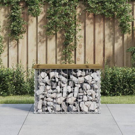 Tuinbank schanskorfontwerp 63x31,5x42 cm geïmpregneerd hout 1