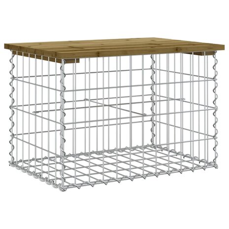 Tuinbank schanskorfontwerp 63x44x42 cm geïmpregneerd grenenhout 2