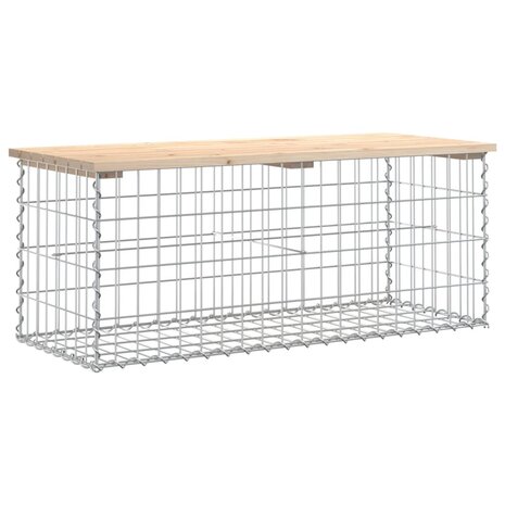 Tuinbank Schanskorfontwerp 103x44x42 cm massief grenenhout 2
