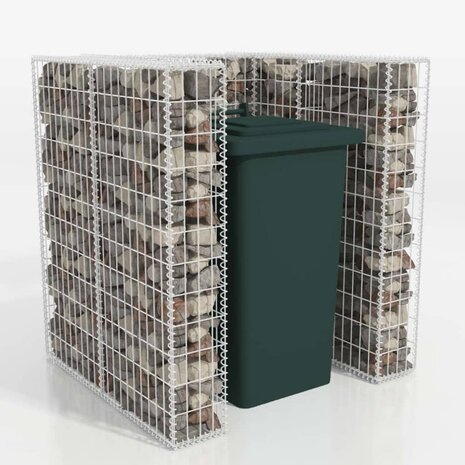 Schanskorf enkele vuilnisbak ombouw 110x100x120 cm staal  3
