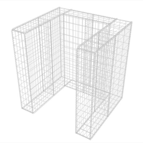 Schanskorf enkele vuilnisbak ombouw 110x100x120 cm staal  6