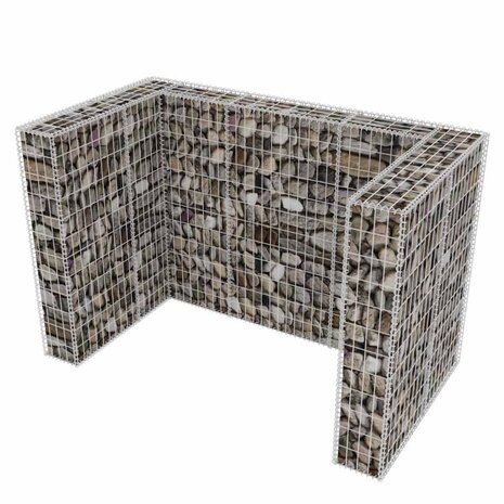 Schanskorf dubbele vuilnisbak ombouw 180x100x120 cm staal  3
