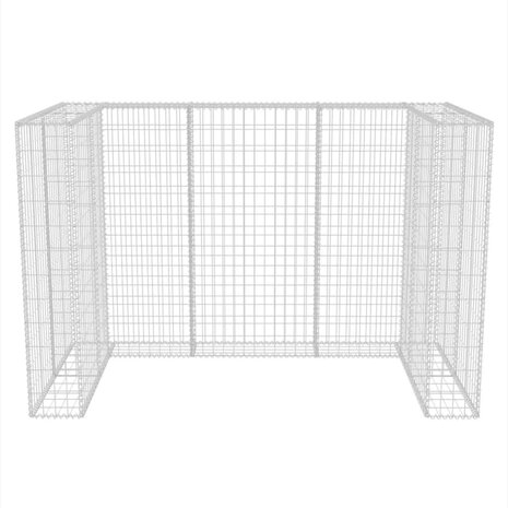 Schanskorf dubbele vuilnisbak ombouw 180x100x120 cm staal  6