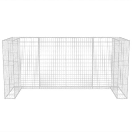 Schanskorf drievoudige vuilnisbak ombouw 250x100x120 cm staal   7