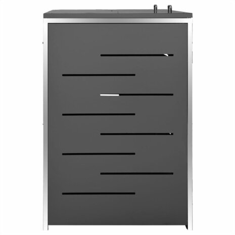 Containerberging dubbel 138x77,5x112,5 cm roestvrij staal 5