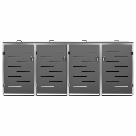Containerberging vierdubbel 276,5x77,5x112,5 cm roestvrij staal 5