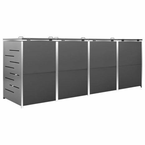 Containerberging vierdubbel 276,5x77,5x112,5 cm roestvrij staal 7