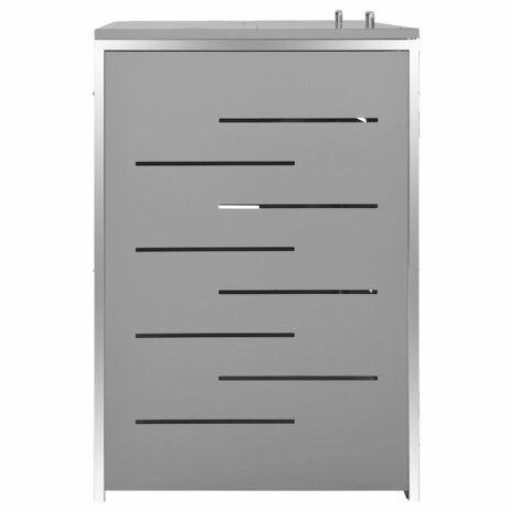 Containerberging dubbel 138x77,5x112,5 cm roestvrij staal 5