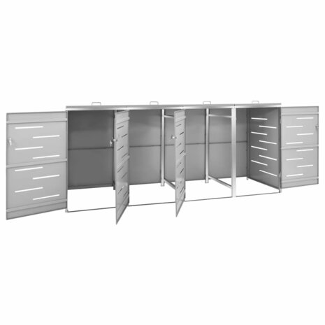 Containerberging vierdubbel 276,5x77,5x112,5 cm roestvrij staal 4