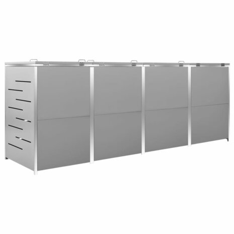 Containerberging vierdubbel 276,5x77,5x112,5 cm roestvrij staal 7