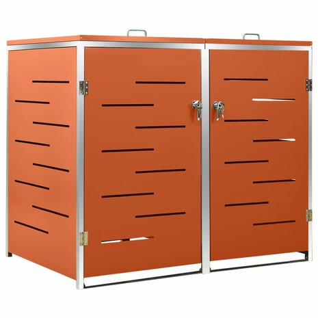 Containerberging dubbel 138x77,5x112,5 cm roestvrij staal 2