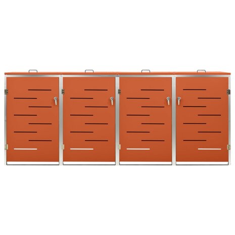 Containerberging vierdubbel 276,5x77,5x112,5 cm roestvrij staal 5