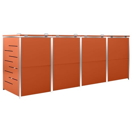 Containerberging vierdubbel 276,5x77,5x112,5 cm roestvrij staal 7