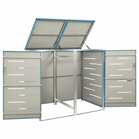 Containerberging dubbel 138x77,5x112,5 cm roestvrij staal 4