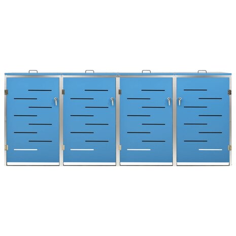 Containerberging vierdubbel 276,5x77,5x112,5 cm roestvrij staal 5