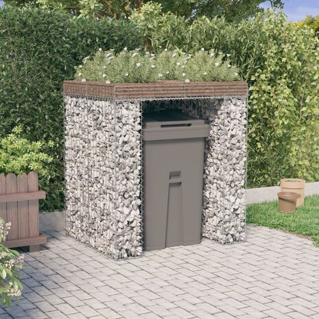 Schanskorf voor vuilnisbak 110x91x120 cm gegalvaniseerd ijzer 1