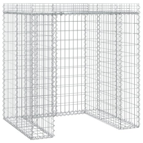 Schanskorf voor vuilnisbak 110x91x120 cm gegalvaniseerd ijzer 2