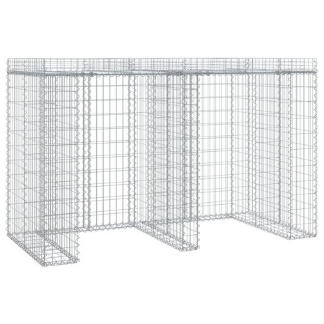 Schanskorf voor vuilnisbak 192x91x120 cm gegalvaniseerd ijzer 2