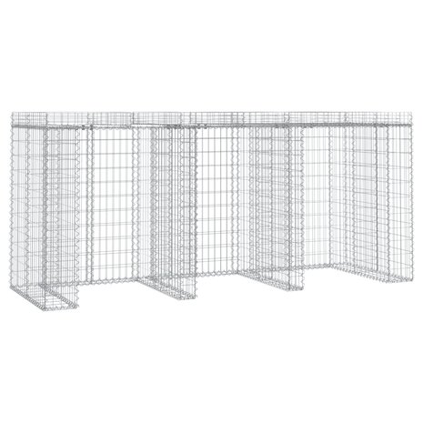 Schanskorf voor vuilnisbak 270x91x120 cm gegalvaniseerd ijzer 2