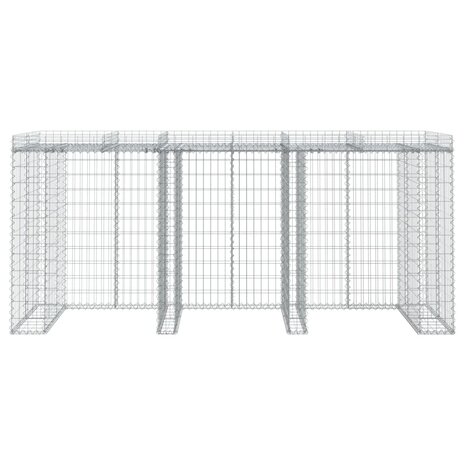 Schanskorf voor vuilnisbak 270x91x120 cm gegalvaniseerd ijzer 3