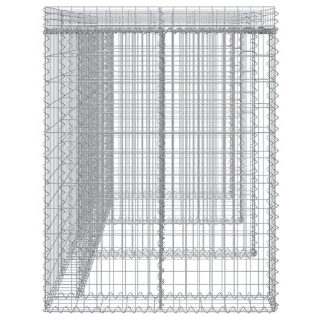 Schanskorf voor vuilnisbak 270x91x120 cm gegalvaniseerd ijzer 4