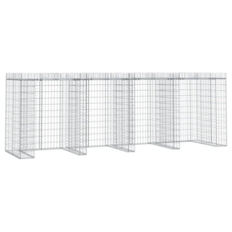 Schanskorf voor vuilnisbak 350x91x120 cm gegalvaniseerd ijzer 2