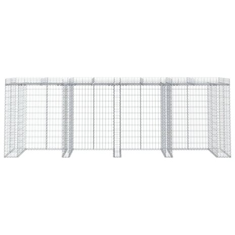 Schanskorf voor vuilnisbak 350x91x120 cm gegalvaniseerd ijzer 3