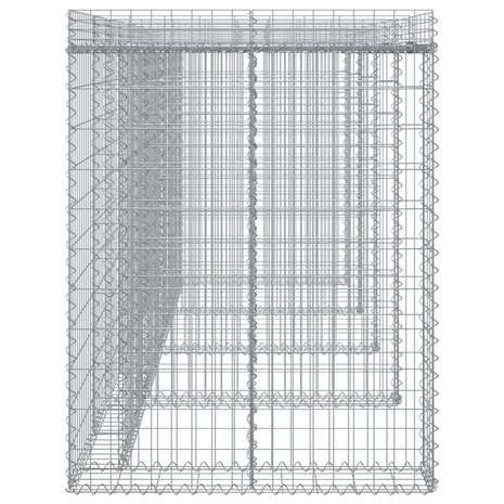 Schanskorf voor vuilnisbak 350x91x120 cm gegalvaniseerd ijzer 4