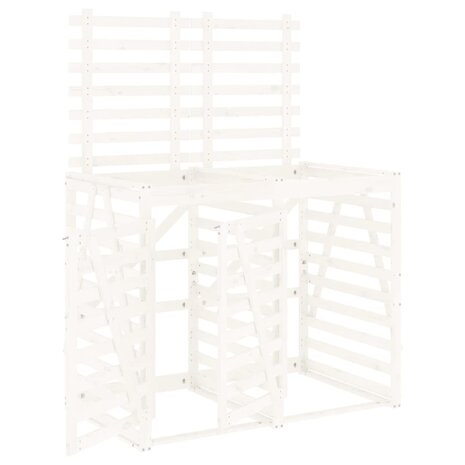 Containerberging dubbel massief grenenhout wit 2