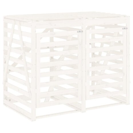 Containerberging dubbel massief grenenhout wit 5