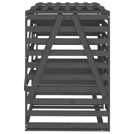 Containerberging dubbel massief grenenhout grijs 7
