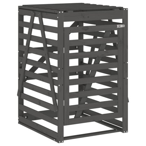 Containerberging dubbel massief grenenhout grijs 8