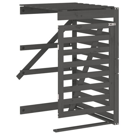 Containerberging dubbel massief grenenhout grijs 9