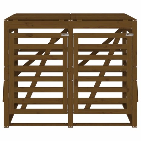 Containerberging dubbel massief grenenhout honingbruin 6