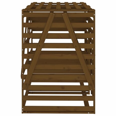 Containerberging dubbel massief grenenhout honingbruin 7