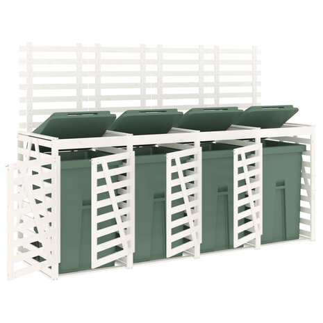 Containerberging viervoudig massief grenenhout wit 4