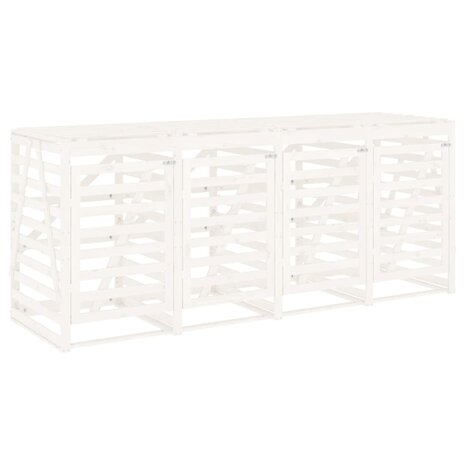Containerberging viervoudig massief grenenhout wit 5